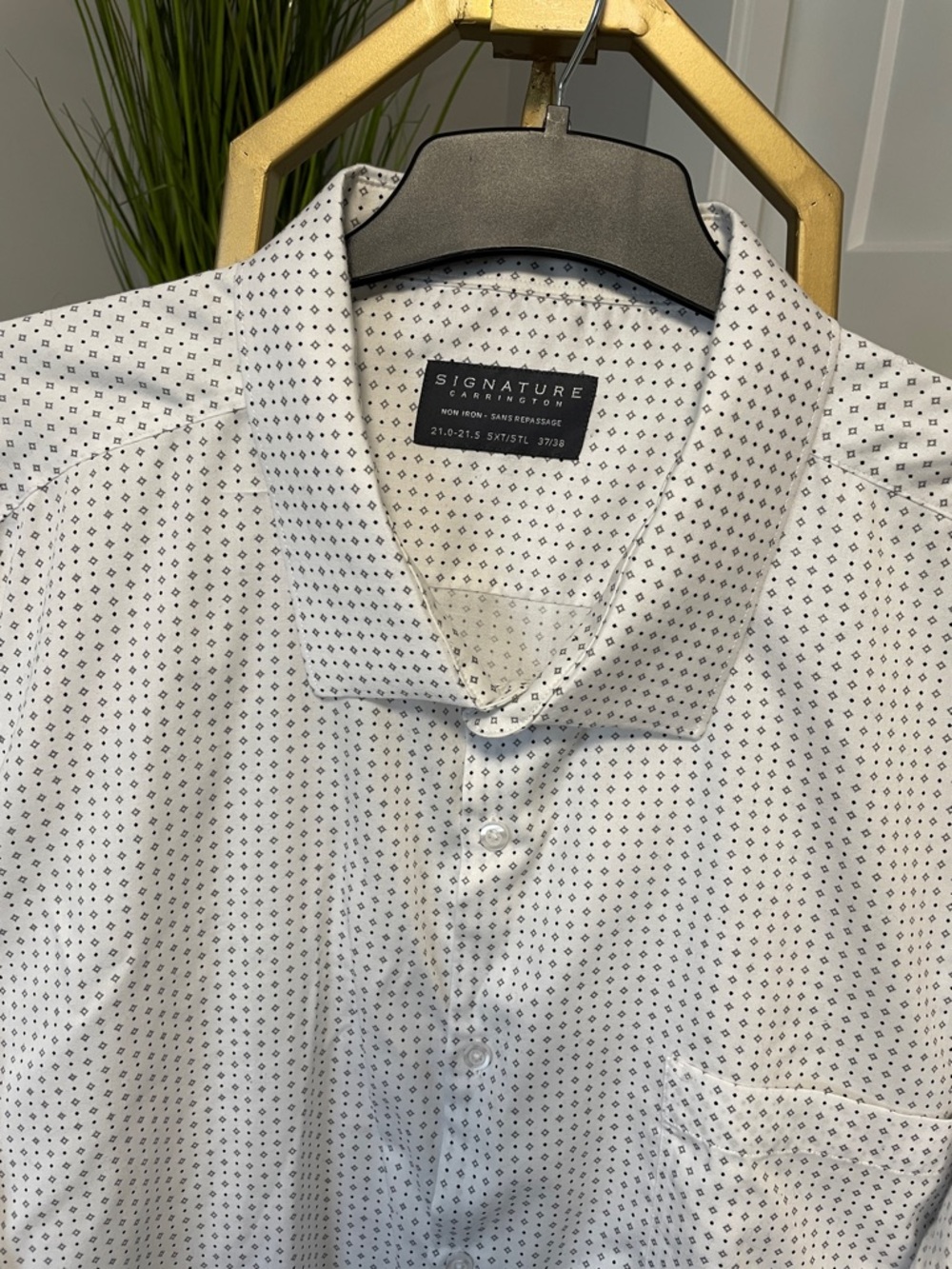 Big & Tall Signature Carrington Men’s Dress Shirt, 5XLT